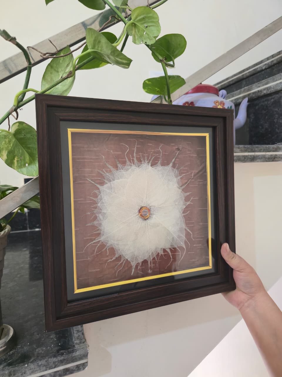 Pipal Leaves Bhojpatra based art decorative framed Picture